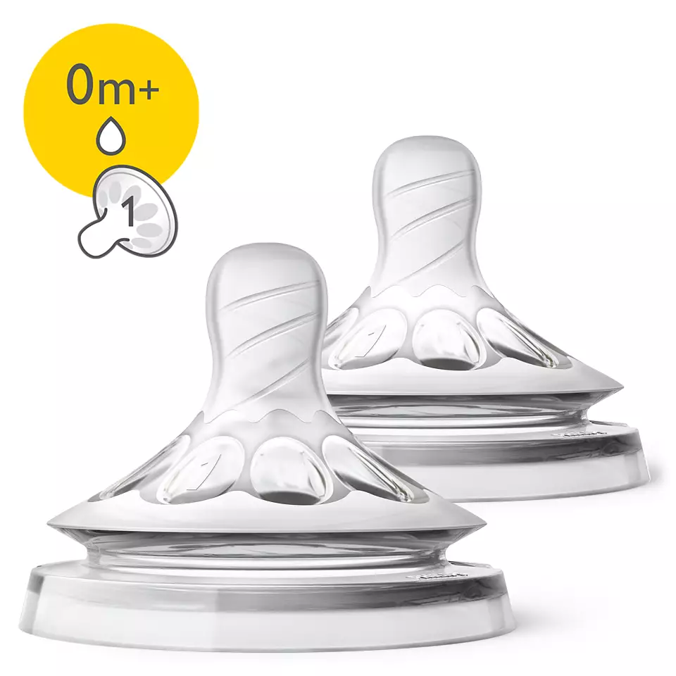 Philips AVENT / Соска Natural для новорожденного, от 0 мес., (уп. 2 шт.), SCF041/27